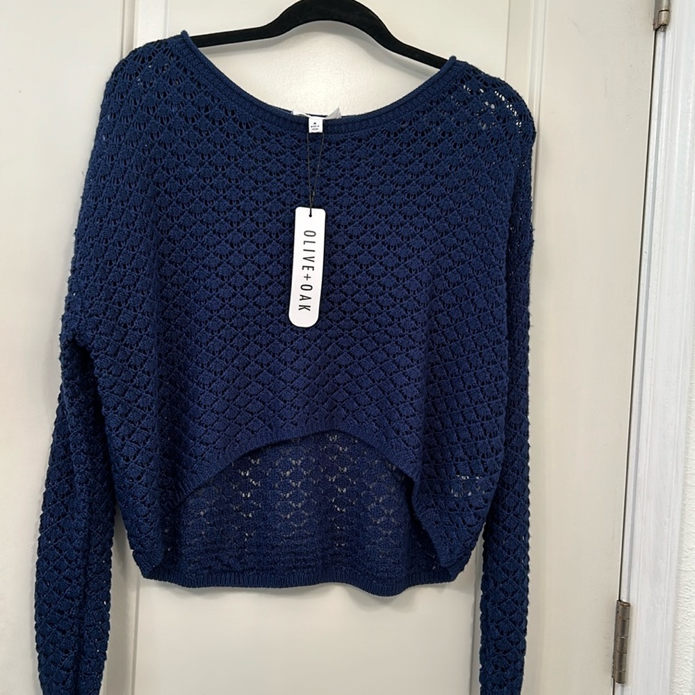 Crochet cropped sweater top!